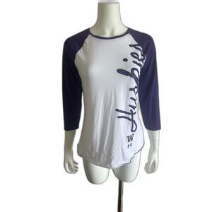 Washington Huskies T shirt.  Three quarter sleeves.  Size M.
